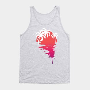 Surfing Sunset Vinatge Palm Tree | Positivity Tank Top